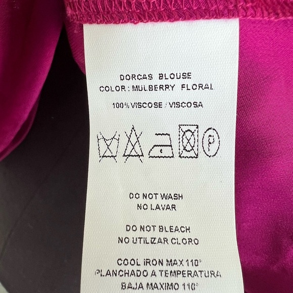 Silvia Tcherassi Dorcas Cold-Shoulder Blouse in Mulberry Floral Womens Medium - Picture 4 of 8